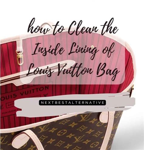 pulire borsa louis vuitton|How to Clean The Inside Lining of Your Louis Vuitton Bag At Home.